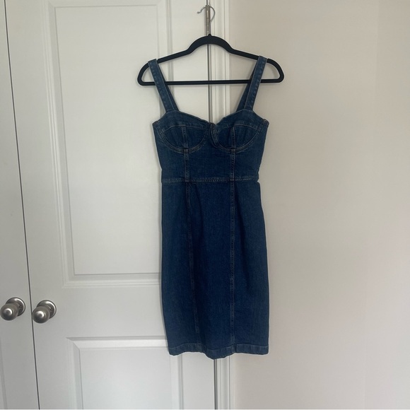 Reformation Nikki Bustier Denim Mini Dress - Picture 4 of 11